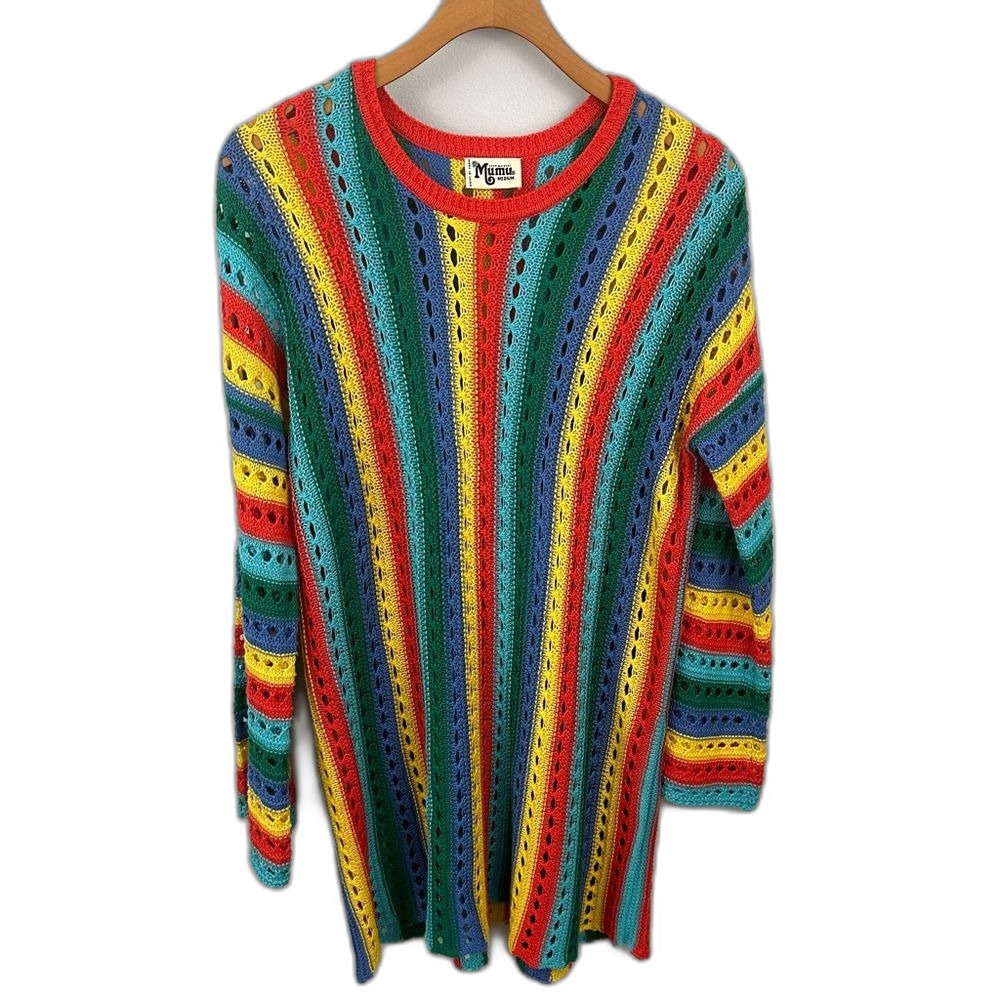 Show Me Your Mumu Cruz Sweater Rainbow Tropic Knit Size Medium - Picture 5 of 13